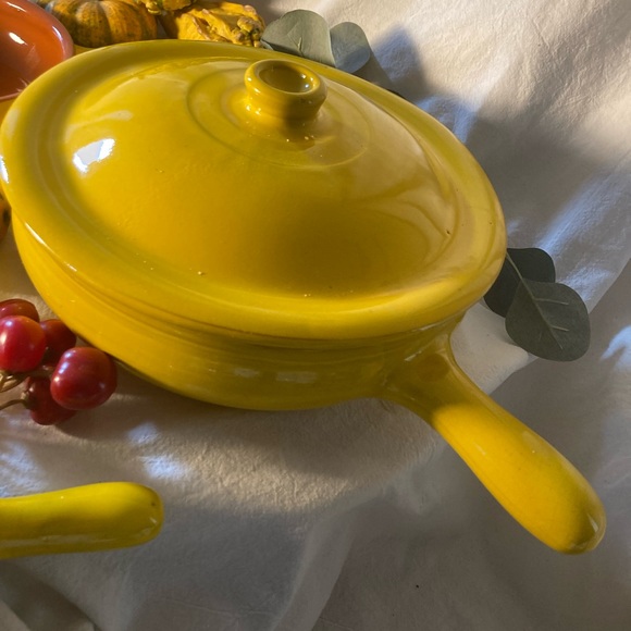 Albisola 14 & 22 Italy Beautiful Yellow terracotta Cookware - Picture 7 of 16